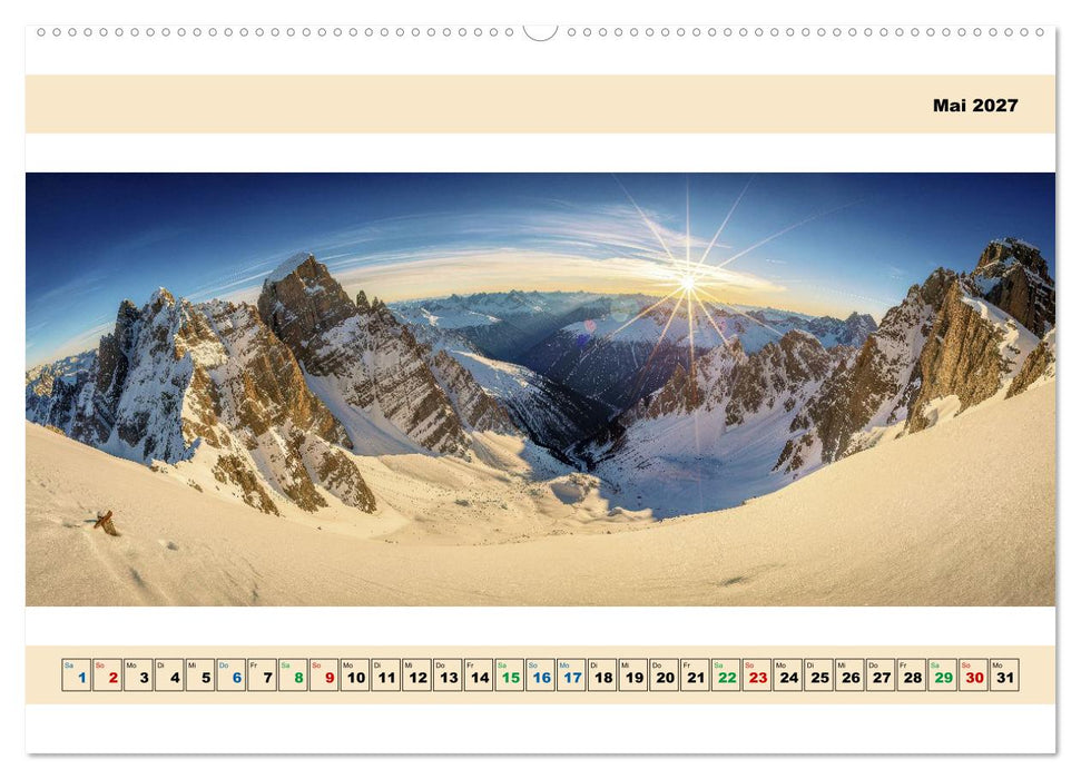 Mit dem Fisheye in den Bergen (CALVENDO Premium Wandkalender 2027)