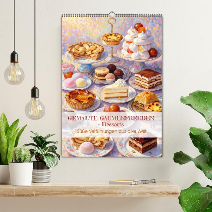 GEMALTE GAUMENFREUDEN - Desserts (CALVENDO Wandkalender 2027)
