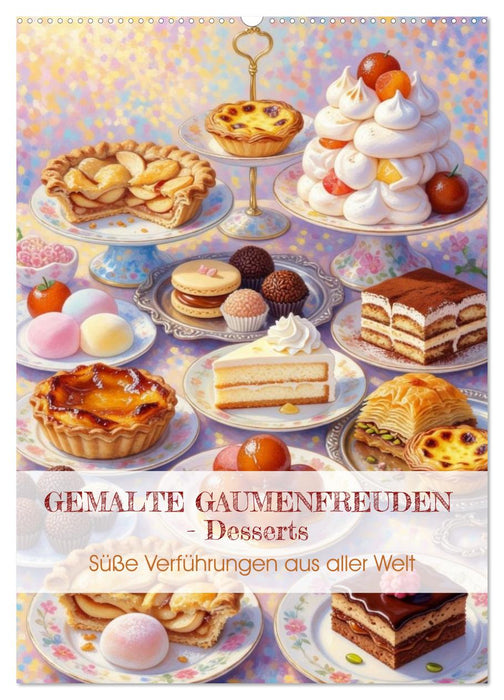 GEMALTE GAUMENFREUDEN - Desserts (CALVENDO Wandkalender 2027)