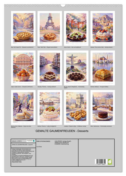 GEMALTE GAUMENFREUDEN - Desserts (CALVENDO Wandkalender 2027)