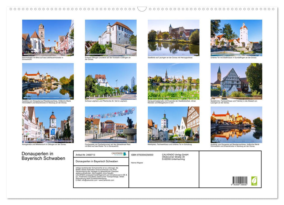 Donauperlen in Bayerisch Schwaben (CALVENDO Wandkalender 2027)