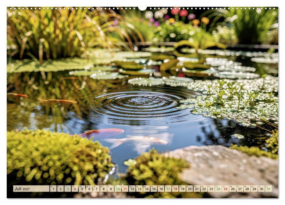 Oase im Garten (CALVENDO Premium Wandkalender 2027)