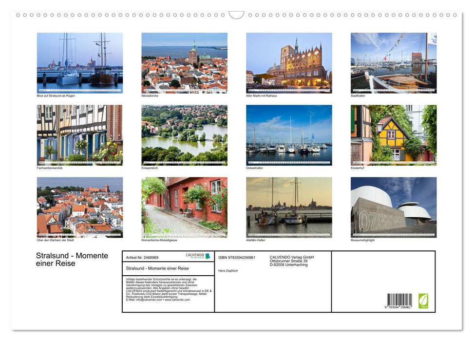 Stralsund - Momente einer Reise (CALVENDO Wandkalender 2027)