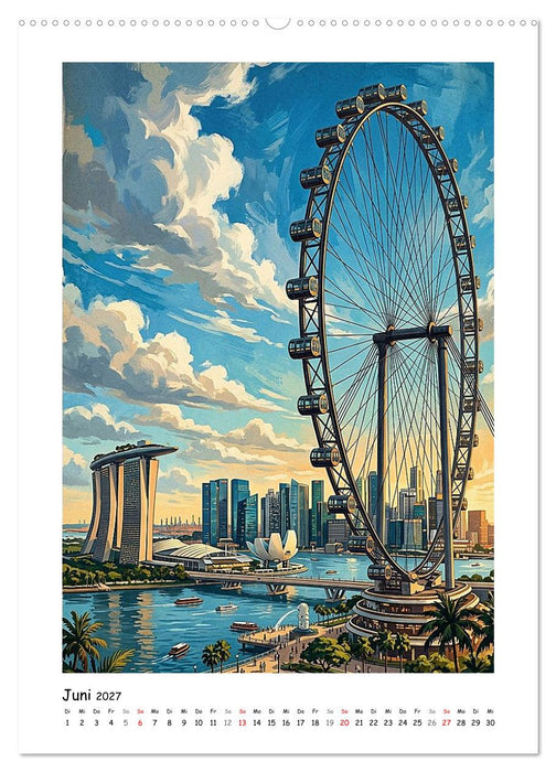 Singapur - Stadtabenteuer (CALVENDO Premium Wandkalender 2027)