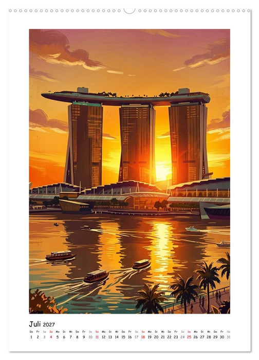 Singapur - Stadtabenteuer (CALVENDO Premium Wandkalender 2027)