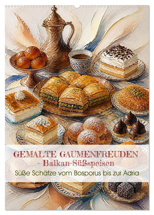 GEMALTE GAUMENFREUDEN - Balkan-Süßspeisen (CALVENDO Wandkalender 2027)
