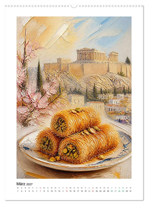 GEMALTE GAUMENFREUDEN - Balkan-Süßspeisen (CALVENDO Wandkalender 2027)