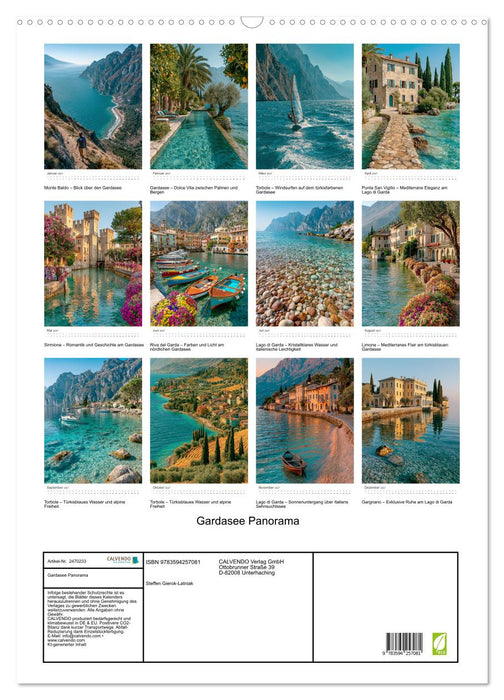 Gardasee Panorama (CALVENDO Wandkalender 2027)