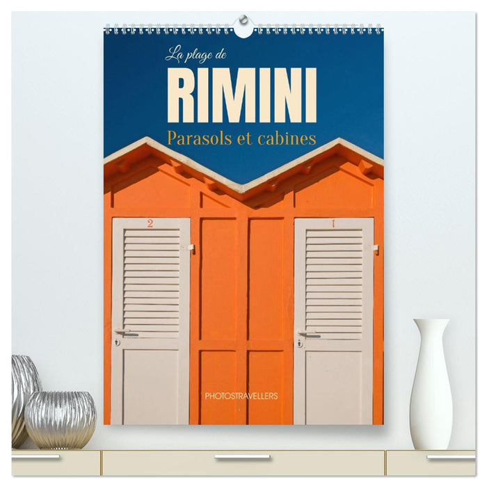 La plage de Rimini Parasol et cabines (CALVENDO Calendrier supérieur 2027)