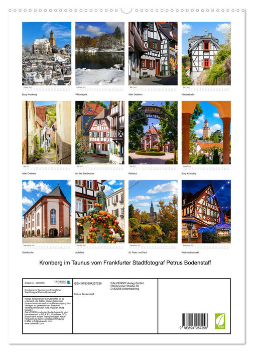 Kronberg im Taunus vom Frankfurter Stadtfotograf Petrus Bodenstaff (CALVENDO Premium Wandkalender 2027)