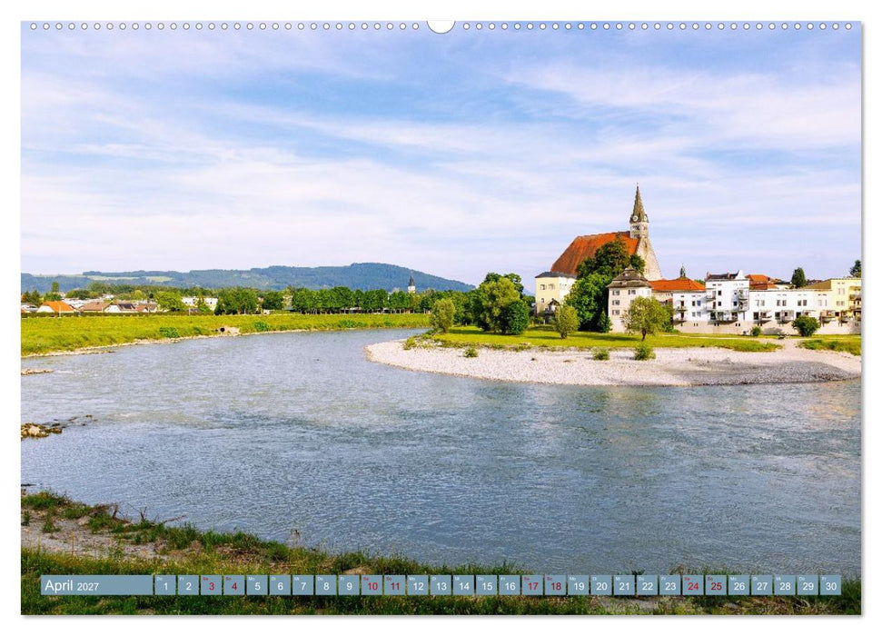 Inn-Salzach-Panoramen. Stimmungsvolle Impressionen aus Südostbayern (CALVENDO Premium Wandkalender 2027)