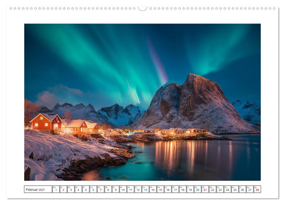 Nordlichtzauber Norwegen (CALVENDO Wandkalender 2027)