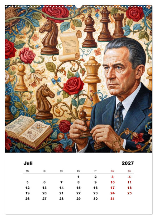Farbenfrohes Schach (CALVENDO Premium Wandkalender 2027)