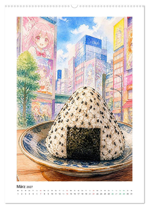 GEMALTE GAUMENFREUDEN - Onigiri (CALVENDO Wandkalender 2027)