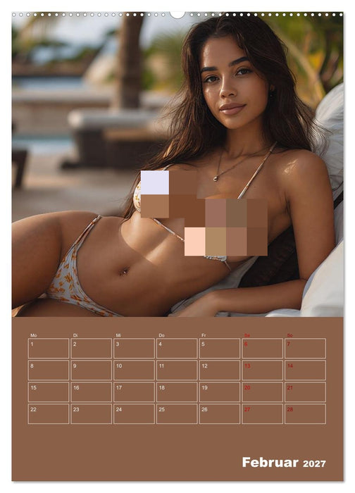 Latina Bikini Kalender: Glamouröse KI-Kunst mit heißen Latina Models (CALVENDO Wandkalender 2027)