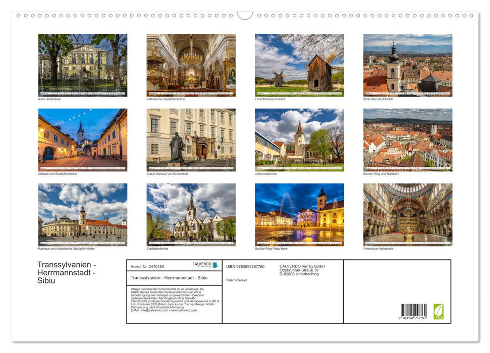 Transsylvanien - Herrmannstadt - Sibiu (CALVENDO Wandkalender 2027)