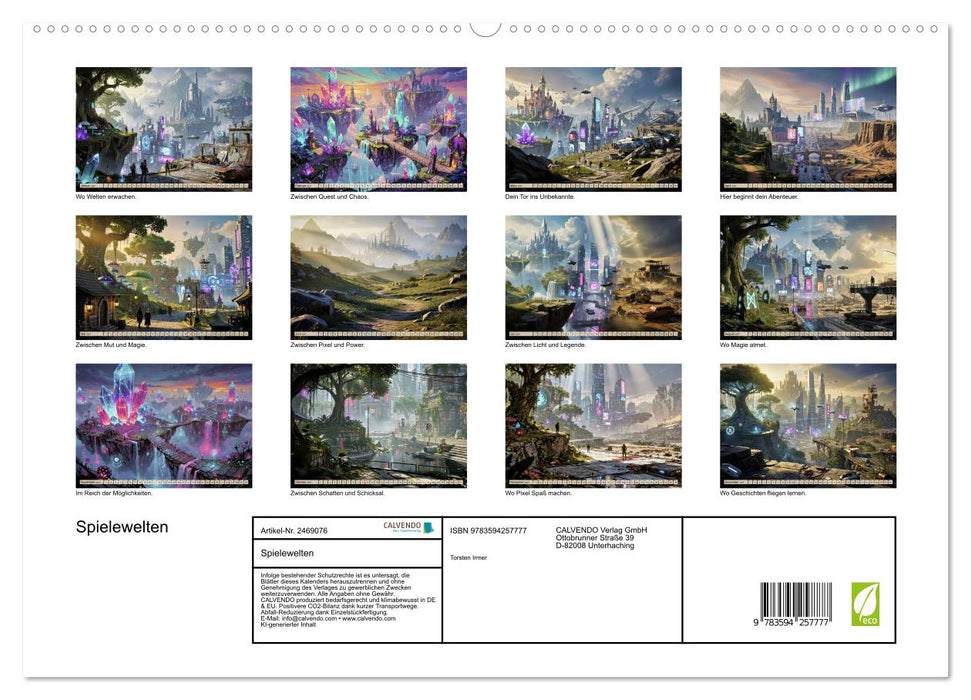 Spielewelten (CALVENDO Premium Wandkalender 2027)