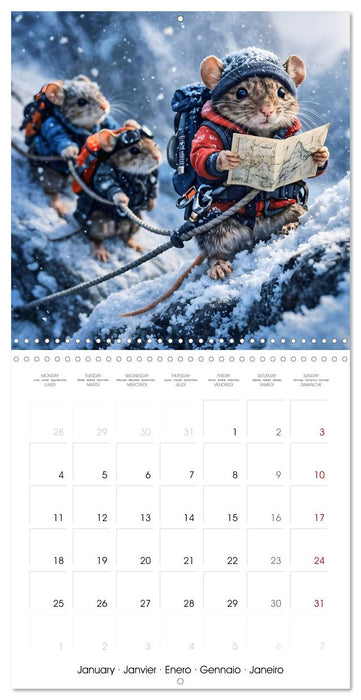 Tiny Trailblazers - Three little mice. Endless adventures. (CALVENDO Monthly Calendar 2027)