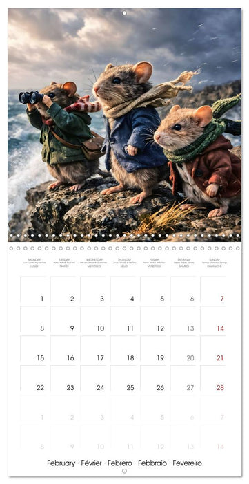 Tiny Trailblazers - Three little mice. Endless adventures. (CALVENDO Monthly Calendar 2027)