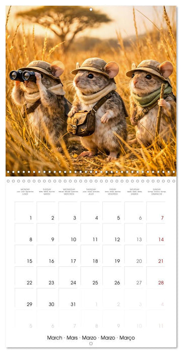 Tiny Trailblazers - Three little mice. Endless adventures. (CALVENDO Monthly Calendar 2027)