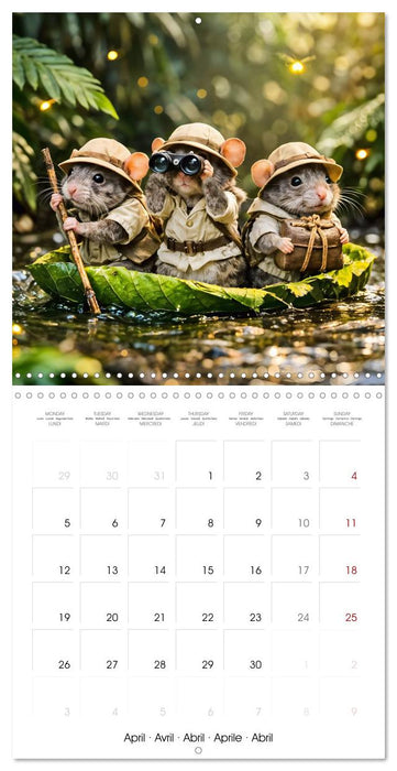 Tiny Trailblazers - Three little mice. Endless adventures. (CALVENDO Monthly Calendar 2027)