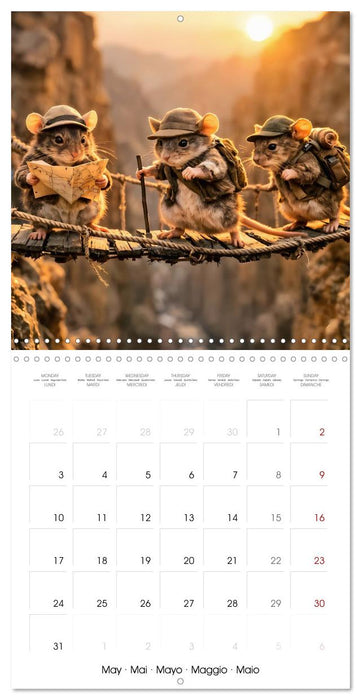 Tiny Trailblazers - Three little mice. Endless adventures. (CALVENDO Monthly Calendar 2027)