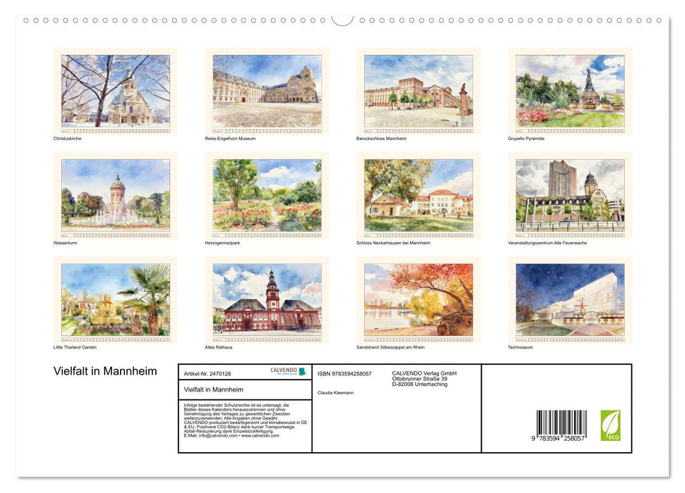 Vielfalt in Mannheim (CALVENDO Premium Wandkalender 2027)