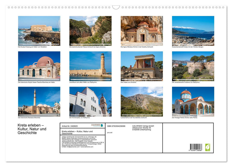Kreta erleben – Kultur, Natur und Geschichte (CALVENDO Wandkalender 2027)