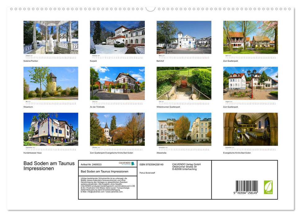 Bad Soden am Taunus Impressionen (CALVENDO Premium Wandkalender 2027)