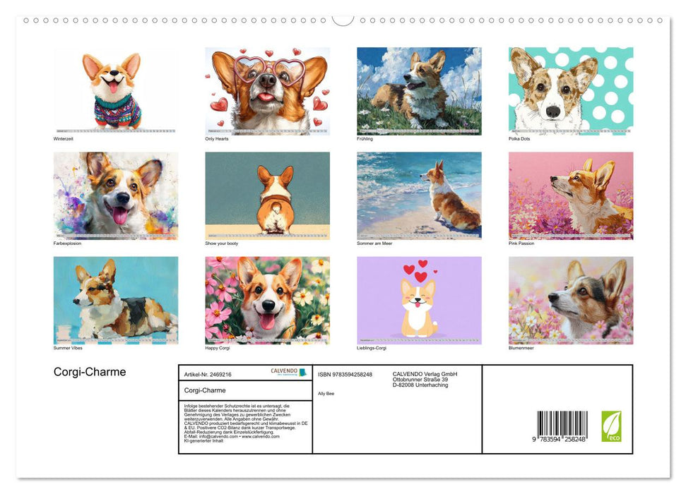 Corgi-Charme (CALVENDO Premium Wandkalender 2027)