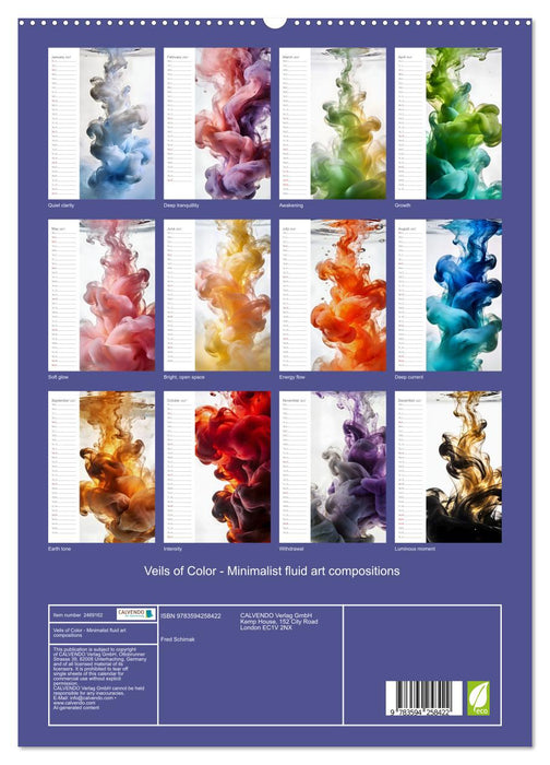 Veils of Color - Minimalist fluid art compositions (CALVENDO Premium-Calendar 2027)