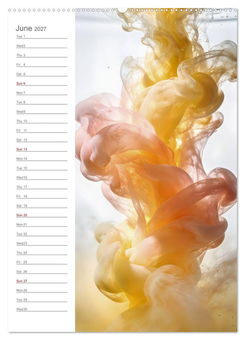 Veils of Color - Minimalist fluid art compositions (CALVENDO Premium-Calendar 2027)