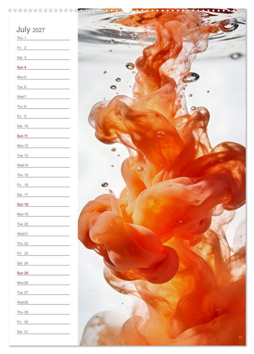 Veils of Color - Minimalist fluid art compositions (CALVENDO Premium-Calendar 2027)