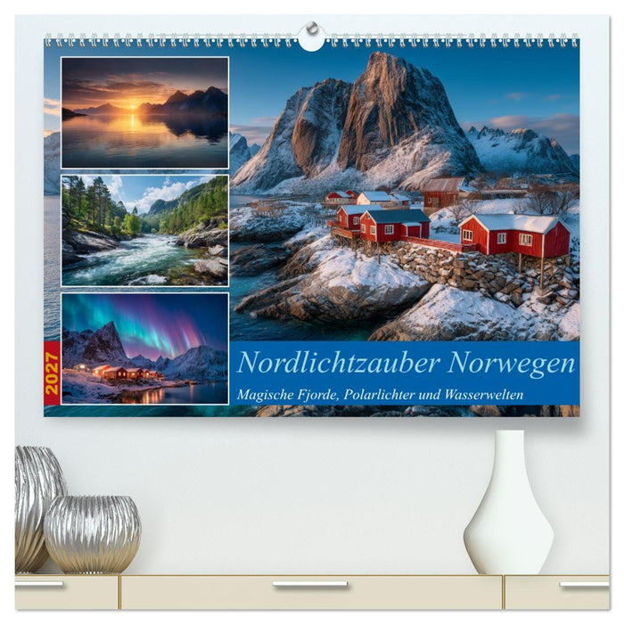 Nordlichtzauber Norwegen (CALVENDO Premium Wandkalender 2027)