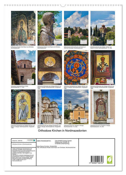 Orthodoxe Kirchen in Nordmazedonien (CALVENDO Premium Wandkalender 2027)