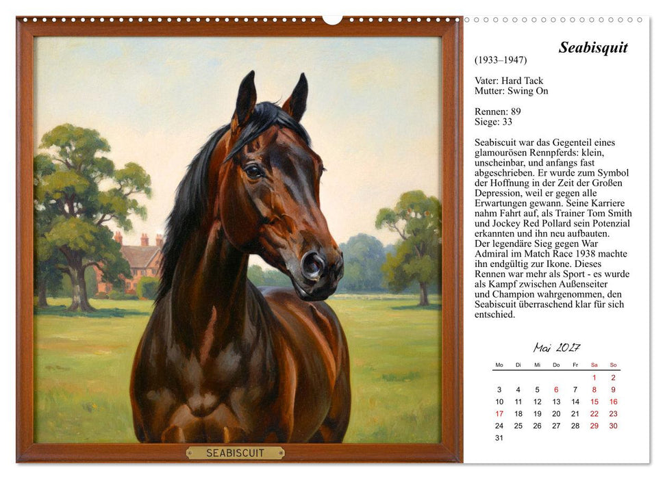 Pferde, die zu Legenden wurden (CALVENDO Wandkalender 2027)