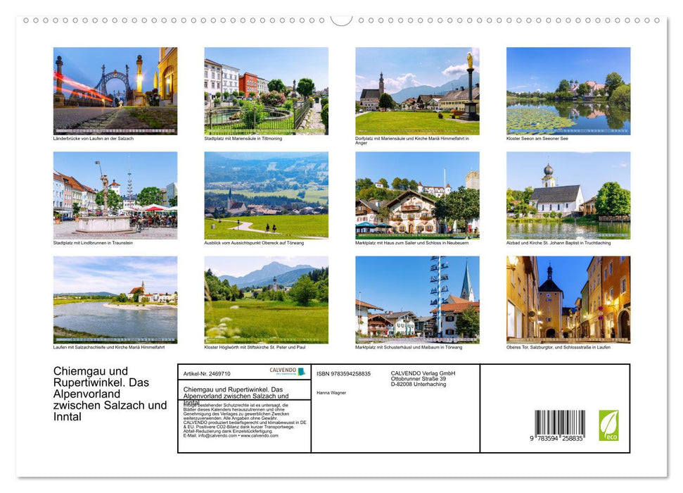 Chiemgau und Rupertiwinkel. Das Alpenvorland zwischen Salzach und Inntal (CALVENDO Premium Wandkalender 2027)
