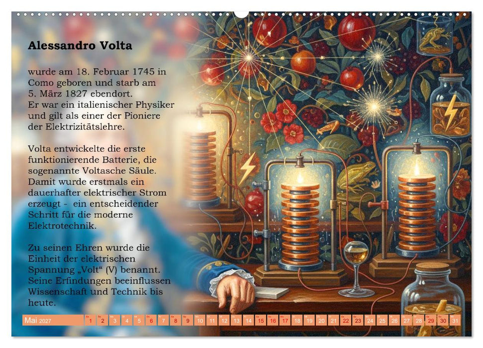 Pioniere der Elektrodynamik (CALVENDO Premium Wandkalender 2027)