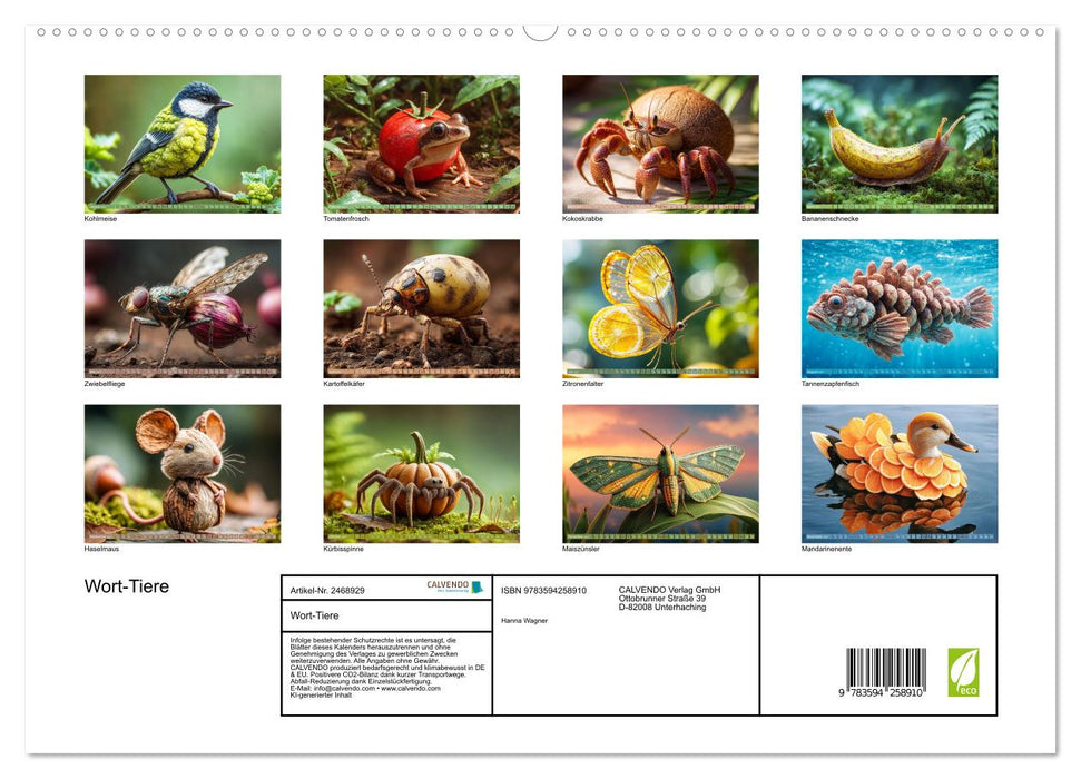 Wort-Tiere (CALVENDO Premium Wandkalender 2027)