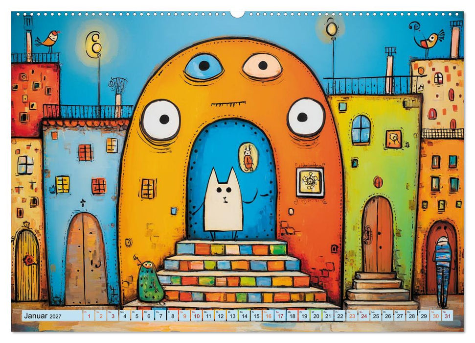 Die schrägen Häuser von Nirgendwo (CALVENDO Wandkalender 2027)