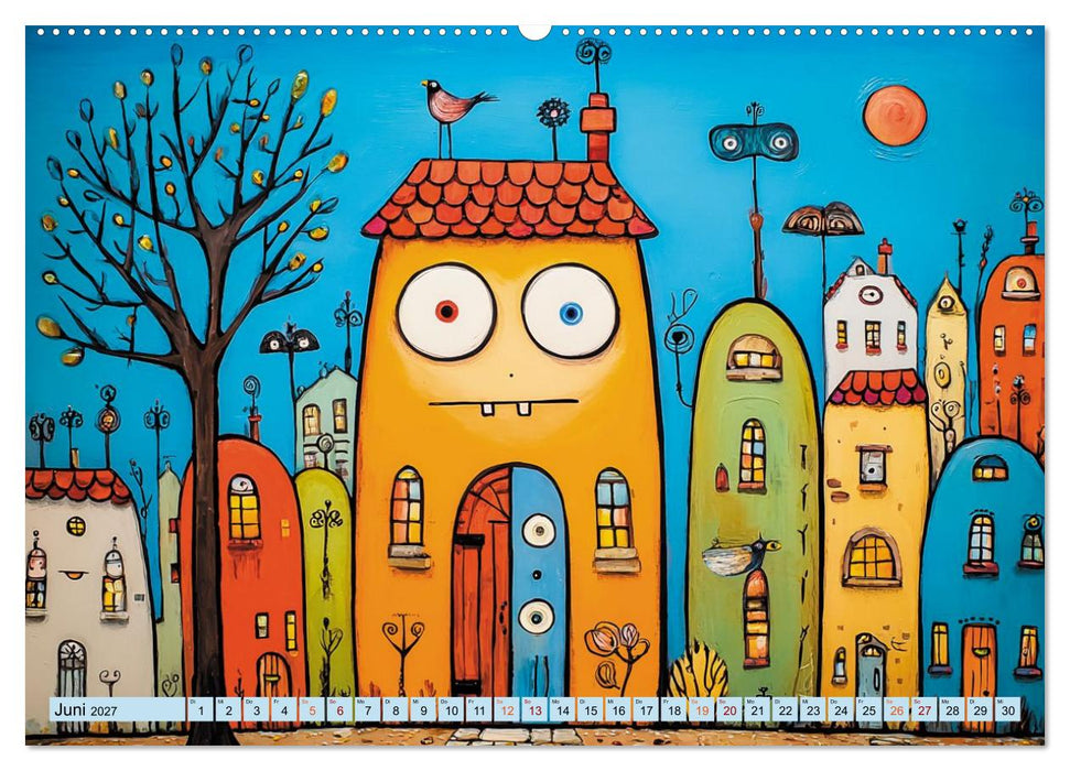 Die schrägen Häuser von Nirgendwo (CALVENDO Wandkalender 2027)