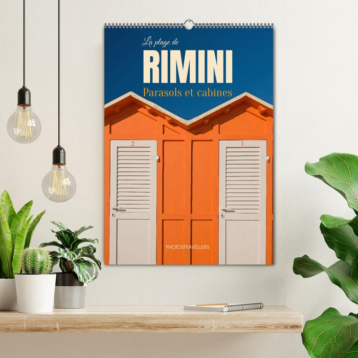 La plage de Rimini Parasol et cabines (CALVENDO Calendrier mensuel 2027)