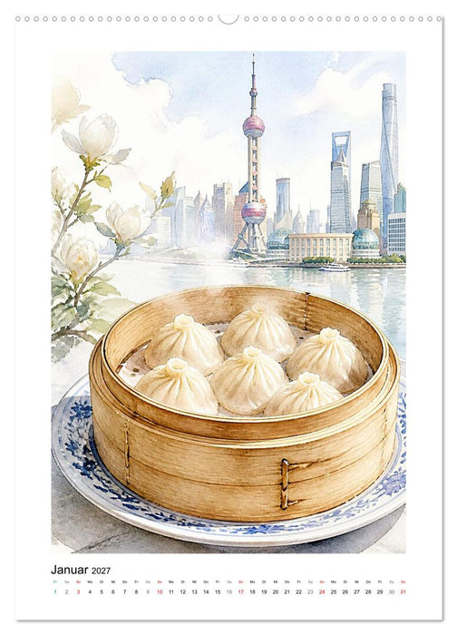 GEMALTE GAUMENFREUDEN - Dumplings (CALVENDO Premium Wandkalender 2027)