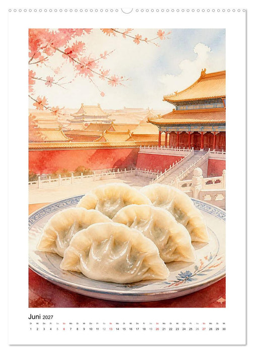 GEMALTE GAUMENFREUDEN - Dumplings (CALVENDO Premium Wandkalender 2027)