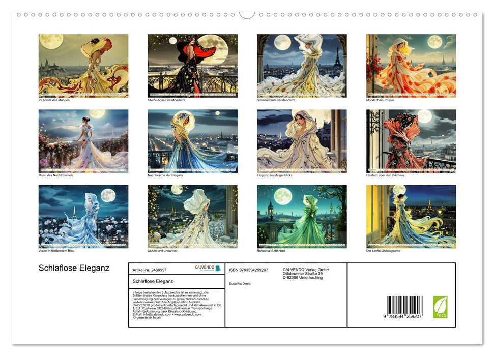 Schlaflose Eleganz (CALVENDO Premium Wandkalender 2027)