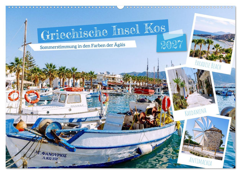 Griechische Insel Kos. Sommerstimmung in den Farben der Ägäis (CALVENDO Wandkalender 2027)