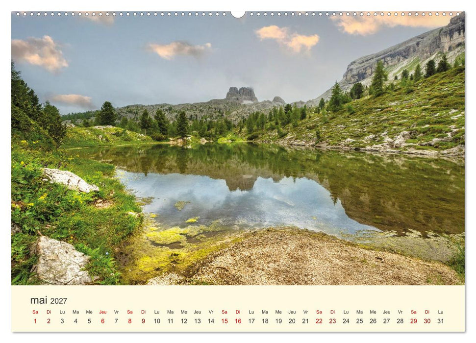 Lacs alpins des Dolomites (CALVENDO Calendrier supérieur 2027)