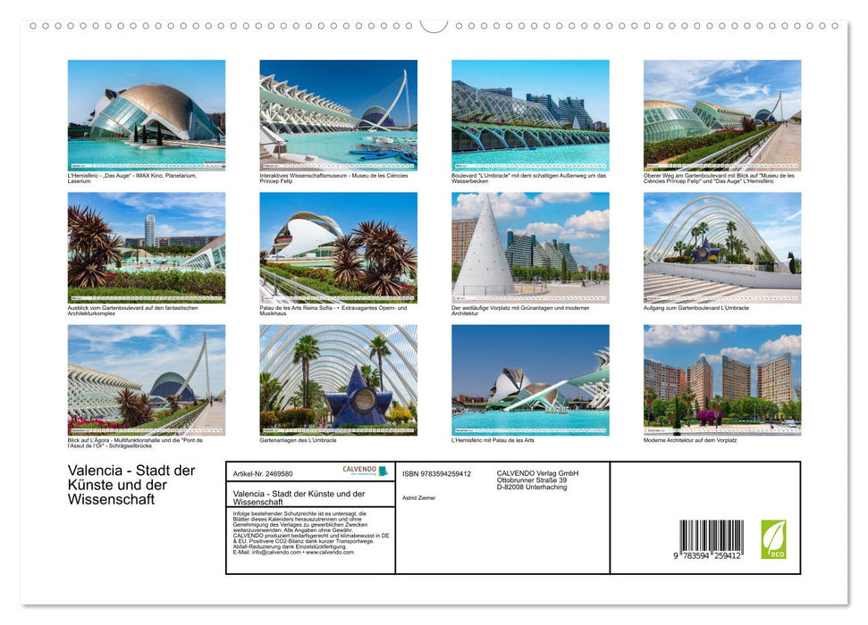 Valencia - Stadt der Künste und der Wissenschaft (CALVENDO Premium Wandkalender 2027)