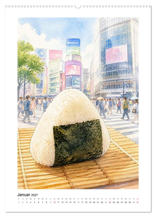 GEMALTE GAUMENFREUDEN - Onigiri (CALVENDO Premium Wandkalender 2027)