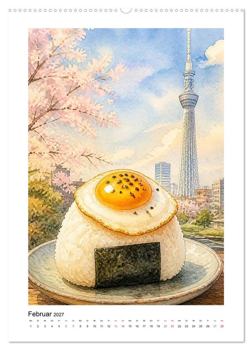 GEMALTE GAUMENFREUDEN - Onigiri (CALVENDO Premium Wandkalender 2027)